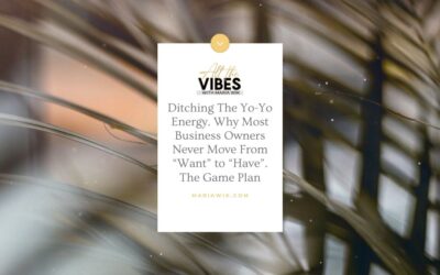 Ditching The Yo-Yo Energy. Why Most Business Owners Never Move From “Want” to “Have”. The Game Plan